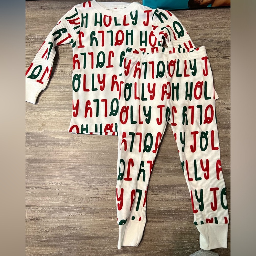 Matching Christmas Pajama Set size 18 months. NEW NEVER BEEN WORN.